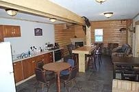 The lodge interior at Scenic View Hunting